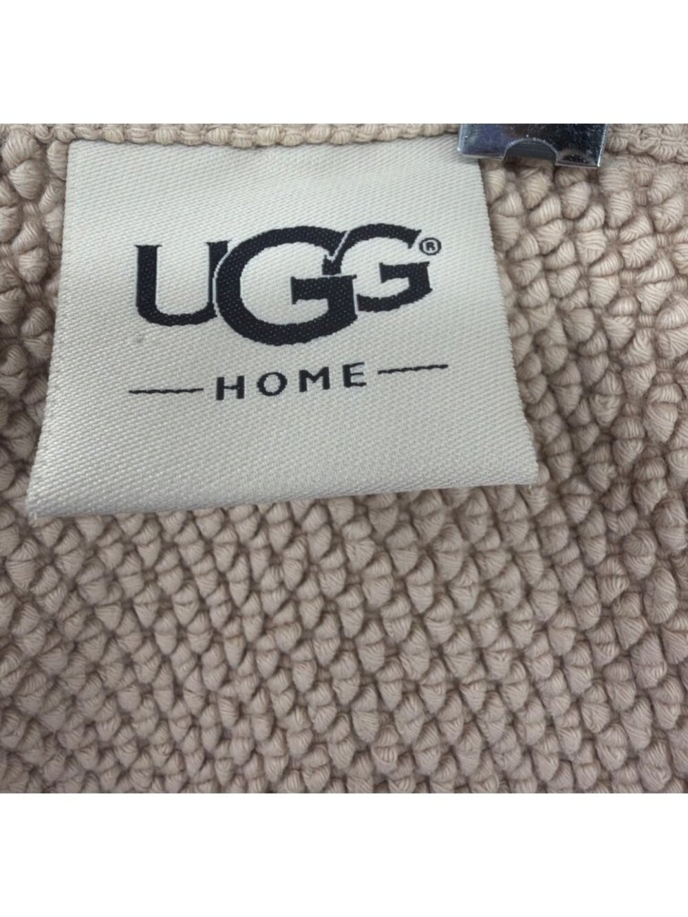 Ugg Home Bath Mat Textured Tan 32x20 Cotton Reversible Washable Luxe Minimalist